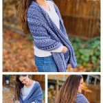 Pocket Shawl Free Crochet Pattern and Video Tutorial