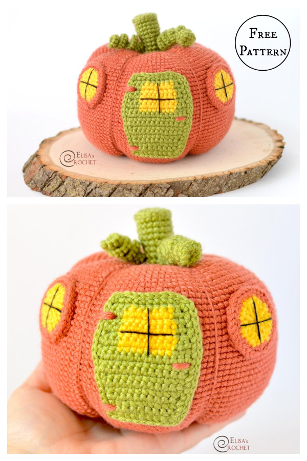 Pumpkin House Amigurumi Free Crochet Pattern