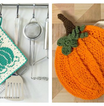Pumpkin Potholder Crochet Patterns
