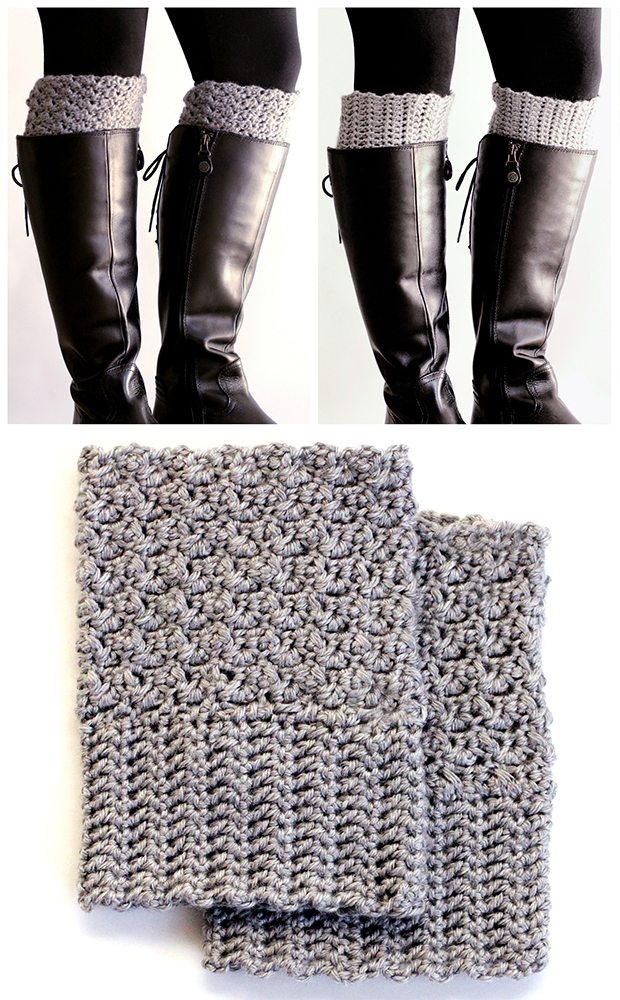 Quick and Easy Reversible Boot Cuffs Free Crochet Pattern