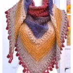 Rangeley Mandala Triangle Shawl Free Crochet Pattern