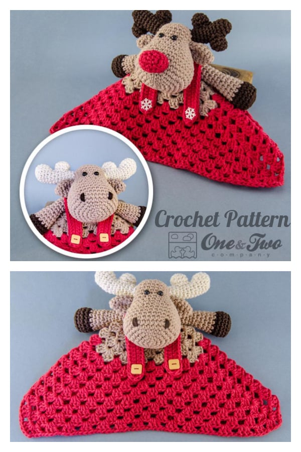 Reindeer Moose Lovey Crochet Pattern