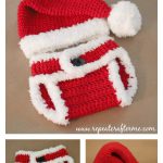 Santa Hat and Diaper Cover Free Crochet Pattern