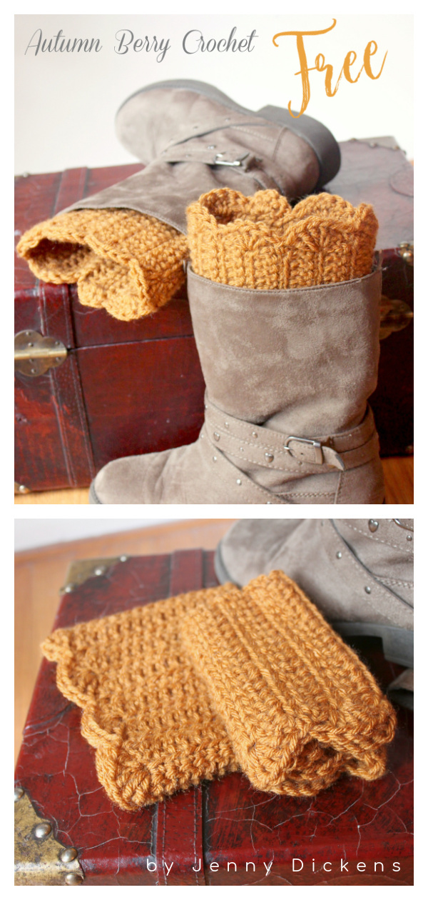 Scalloped Boot Cuffs Free Crochet Pattern
