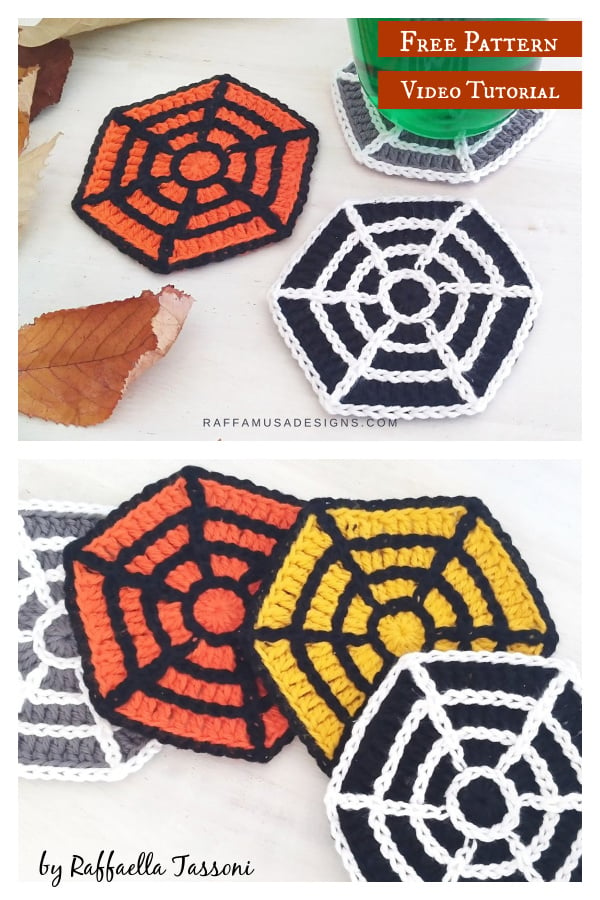 Spiderweb Coasters Free Crochet Pattern 