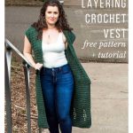 The Northwest Vest Sleeveless Cardigan Free Crochet Pattern