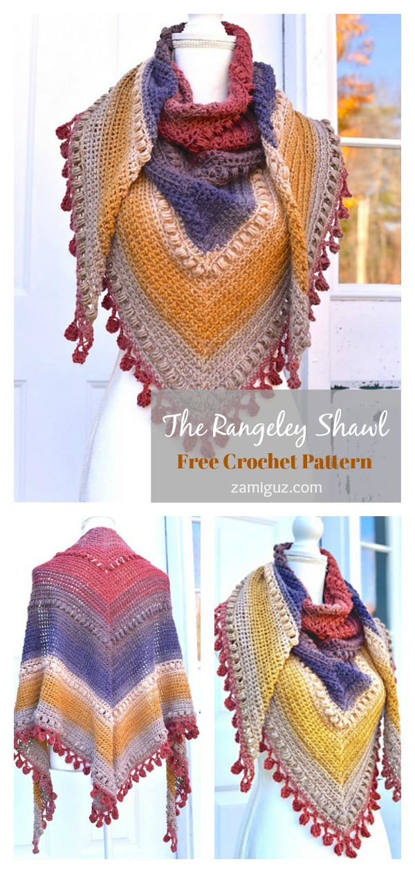 The Rangeley Shawl Free Crochet Pattern