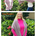 Tunisian Simple Pockets Wrap Free Crochet Pattern