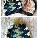 Vertical Chevron Beanie Free Crochet Pattern