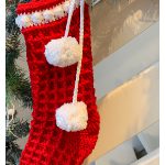 Waffle Christmas Stocking Free Crochet Pattern