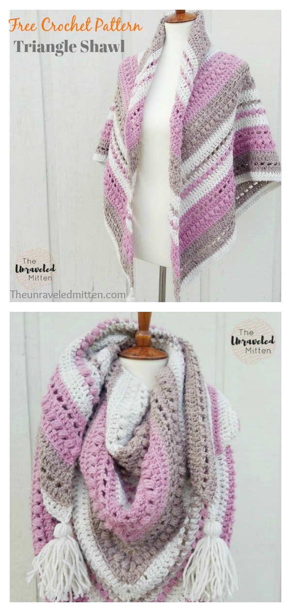 What You Love Triangle Shawl Free Crochet Pattern
