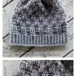 Basketweave Beanie Hat Free Crochet Pattern