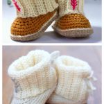 Baby Uggs with Rib Cuffs Crochet Pattern