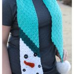 C2C Snowman Scarf Free Crochet Pattern