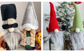 Christmas Bottle Topper Free Crochet Patterns