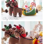 Christmas Reindeers with Sleigh Crochet Pattern