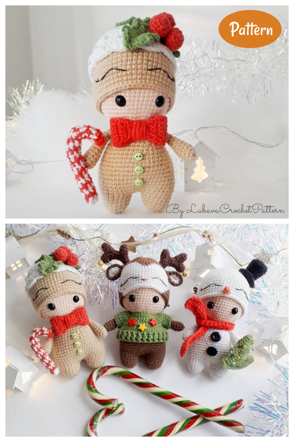 Christmas Toy Amigurumi Gingerbread Man Crochet Pattern