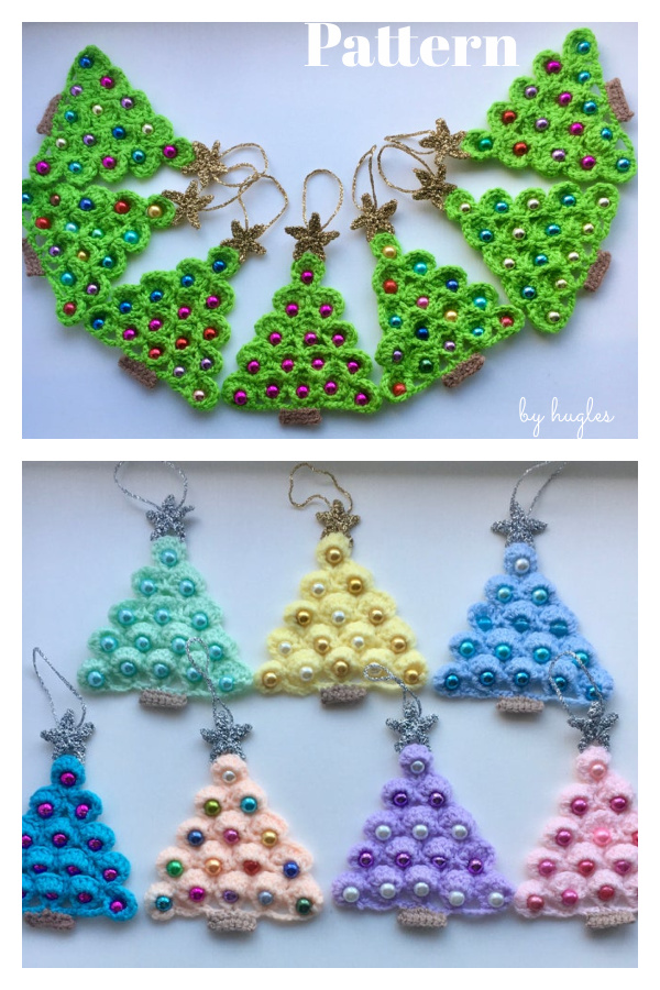 Christmas Tree Garland Crochet Pattern 