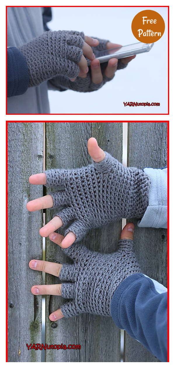 Freestyle Fingerless Gloves Free Crochet Pattern