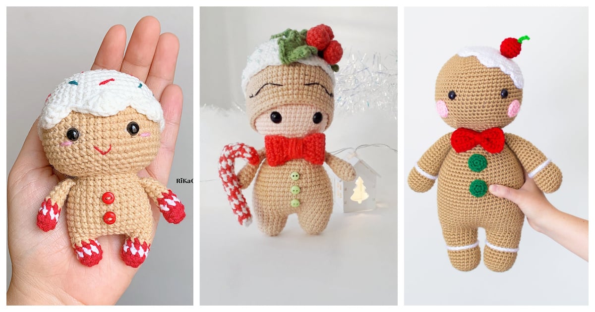 Crochet gingerbread christmas kawaii crochet gingerbread amigurumi Christmas