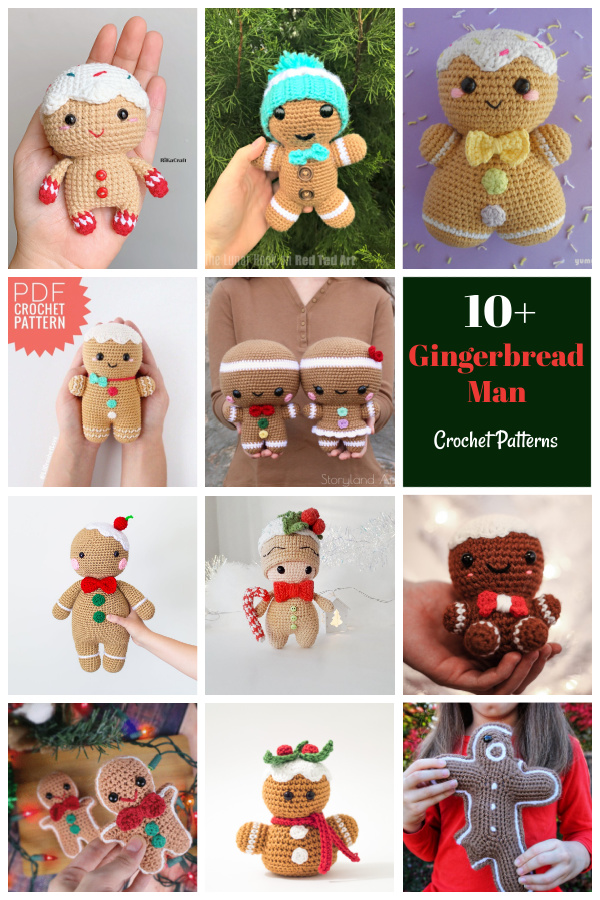 10+ Gingerbread Man Amigurumi Crochet Patterns 