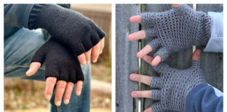 Half Finger Gloves Free Crochet Pattern