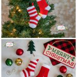 Mini Stockings Christmas Ornament Free Crochet Pattern