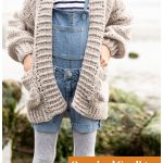 Oversized Kids Cardigan Free Crochet Pattern