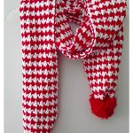 Peppermint Houndstooth Scarf Free Crochet Pattern