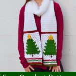 Retro Christmas Tree Scarf  Free Crochet Pattern