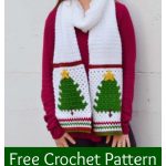 Retro Christmas Tree Scarf Free Crochet Pattern