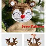 Rudolph Ornament Free Crochet Pattern