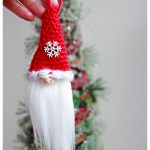 Santa Gnome Christmas Ornament Free Crochet Pattern