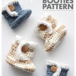 Sheepskin Style Baby Booties Free Crochet Pattern