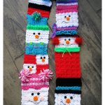Snappy Sampler Snowman Scarf Crochet Pattern 1