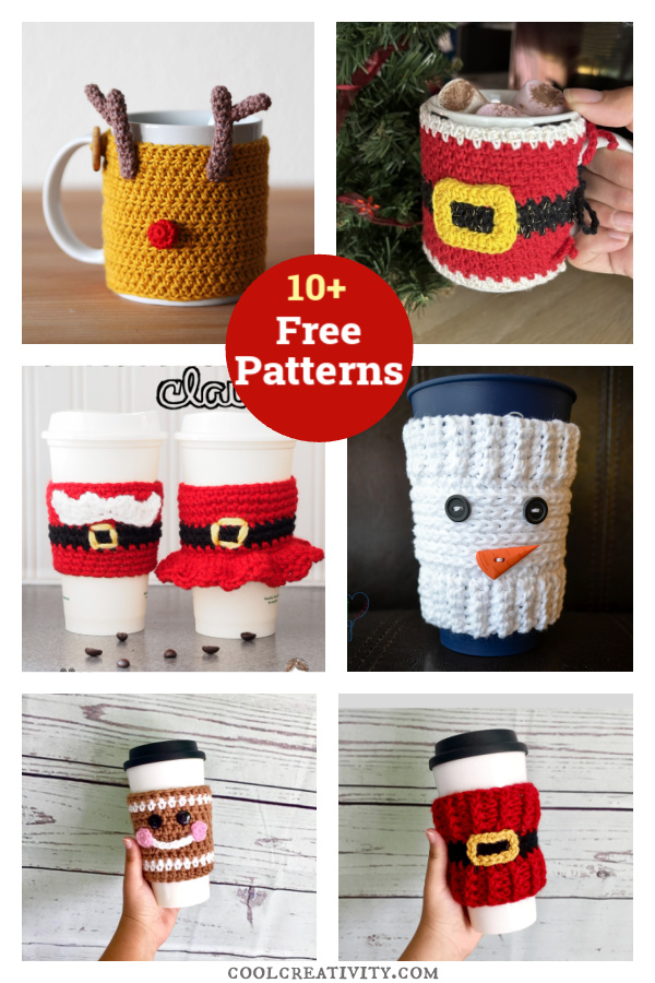 10+ Christmas Mug Cozy Free Crochet Patterns 