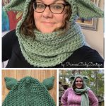 Alien Mentor Hooded Scarf Crochet Pattern