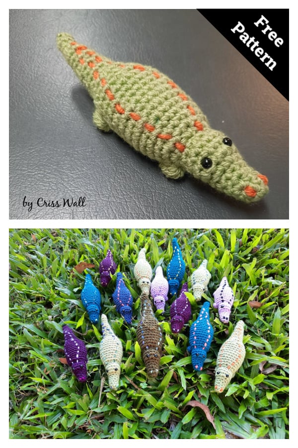 All in One Crocodile Alligator Amigurumi Free Crochet Pattern