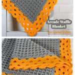 Arcade Waffle Blanket Free Crochet Pattern