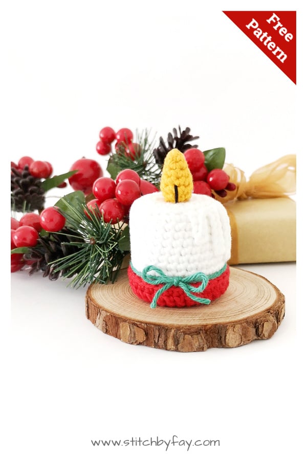 Candle Ornament Free Crochet Pattern
