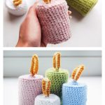 Candles Free Crochet Pattern and Video Tutorial