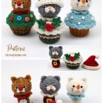 Christmas Cat in Cupcake Crochet Pattern
