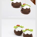 Christmas Pudding Ornament Free Crochet Pattern