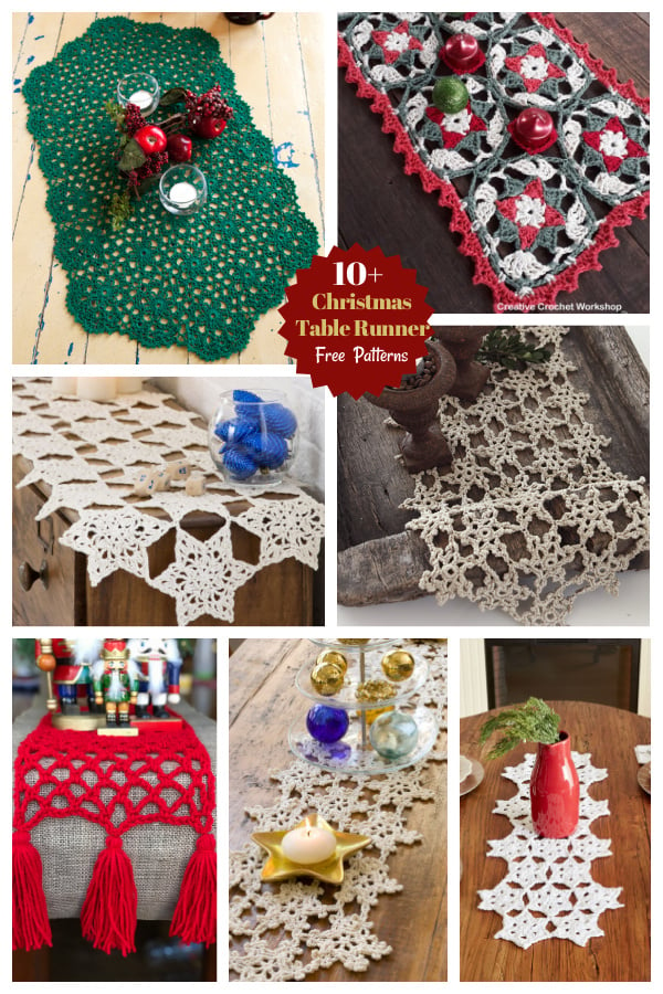 Christmas Table Runner Free Crochet Patterns 