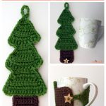 Christmas Tree Coffee Cozy Free Crochet Pattern