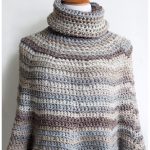 Cowl Neck Poncho Free Crochet Pattern