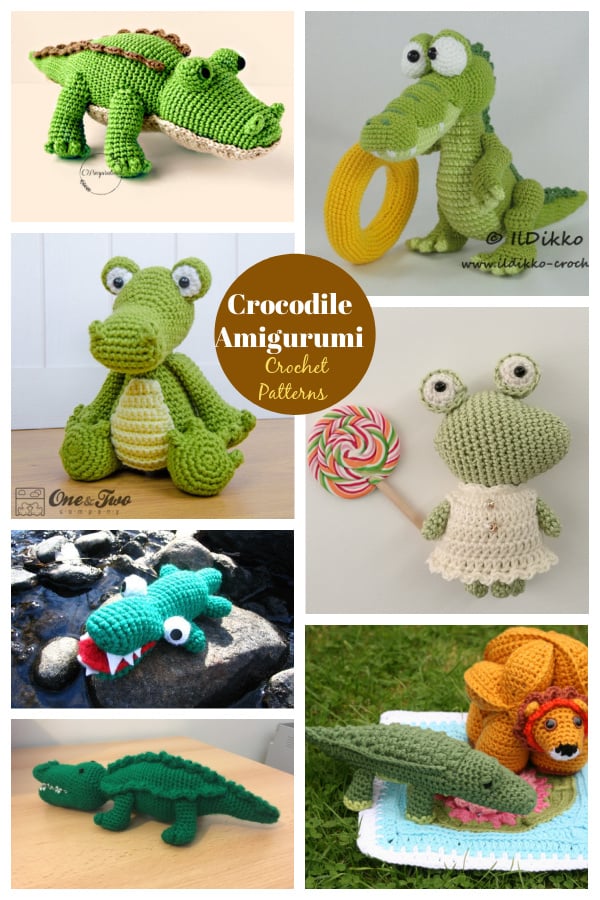7 Crocodile Amigurumi Crochet Patterns 