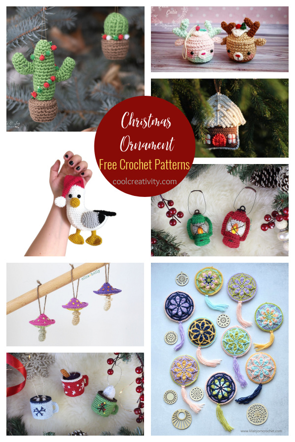 Cute Christmas Ornament Free Crochet Patterns 