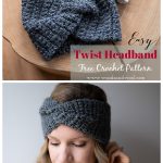 Easy Beginner Twist Headband Free Crochet Pattern