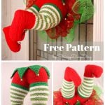 Elf Christmas Wreath Free Crochet Pattern